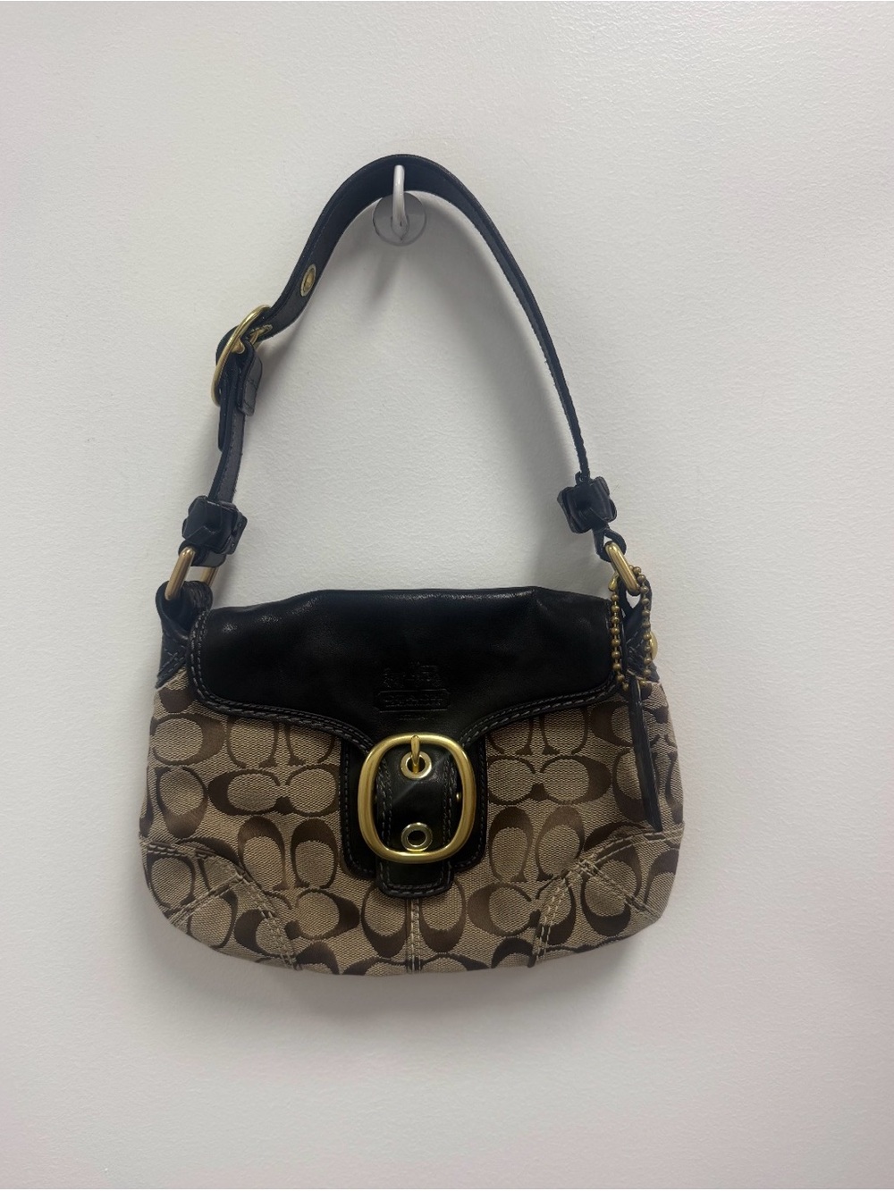 Vintage Coach Bleecker Signature Buckle Flap Bag 11434